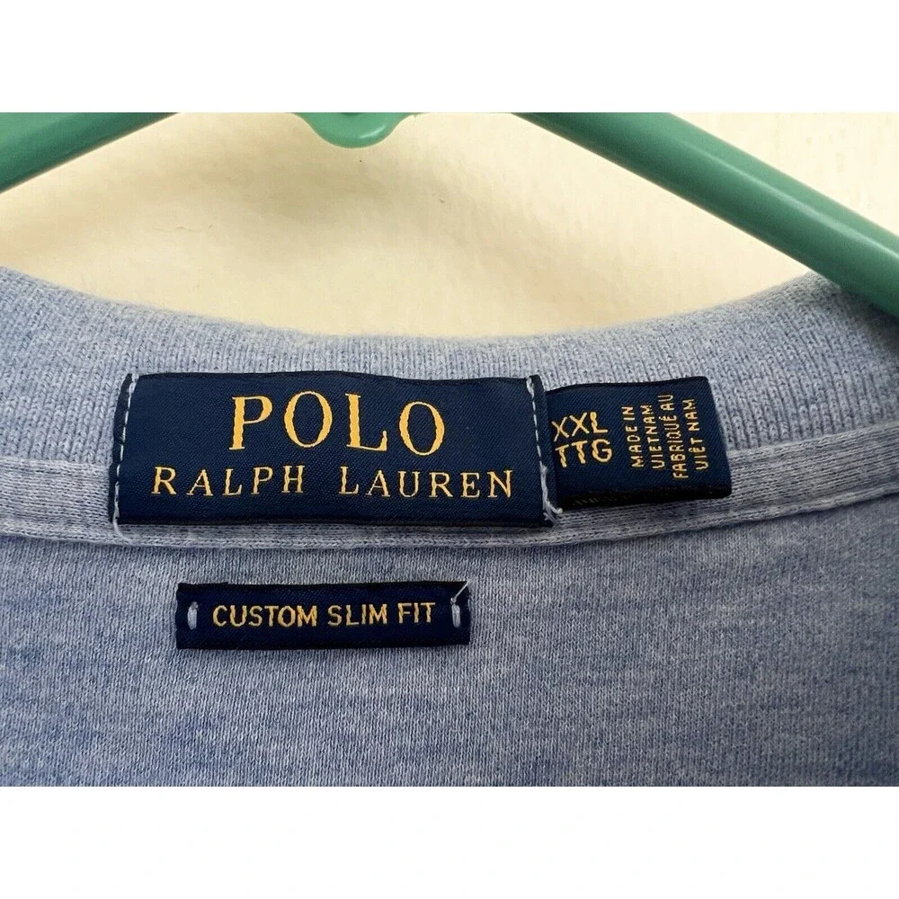 Polo Ralph Lauren Polo Shirt Men Size 2XL Blue 100% Cotton Short Sleeve Collared